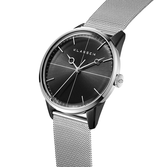 KLASSE14 / DISCO VOLANTE Silver Black with Mesh Strap 40mm KLASSE14 / DISCO VOLANTE Silver Black with Mesh Strap 40mm