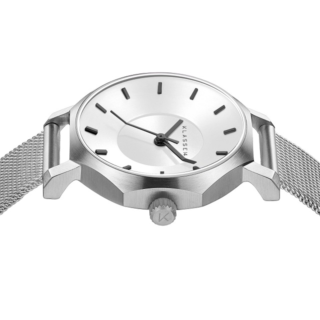 KLASSE14 / Volare OKTO Gunmetal White with Mesh Strap 36mm