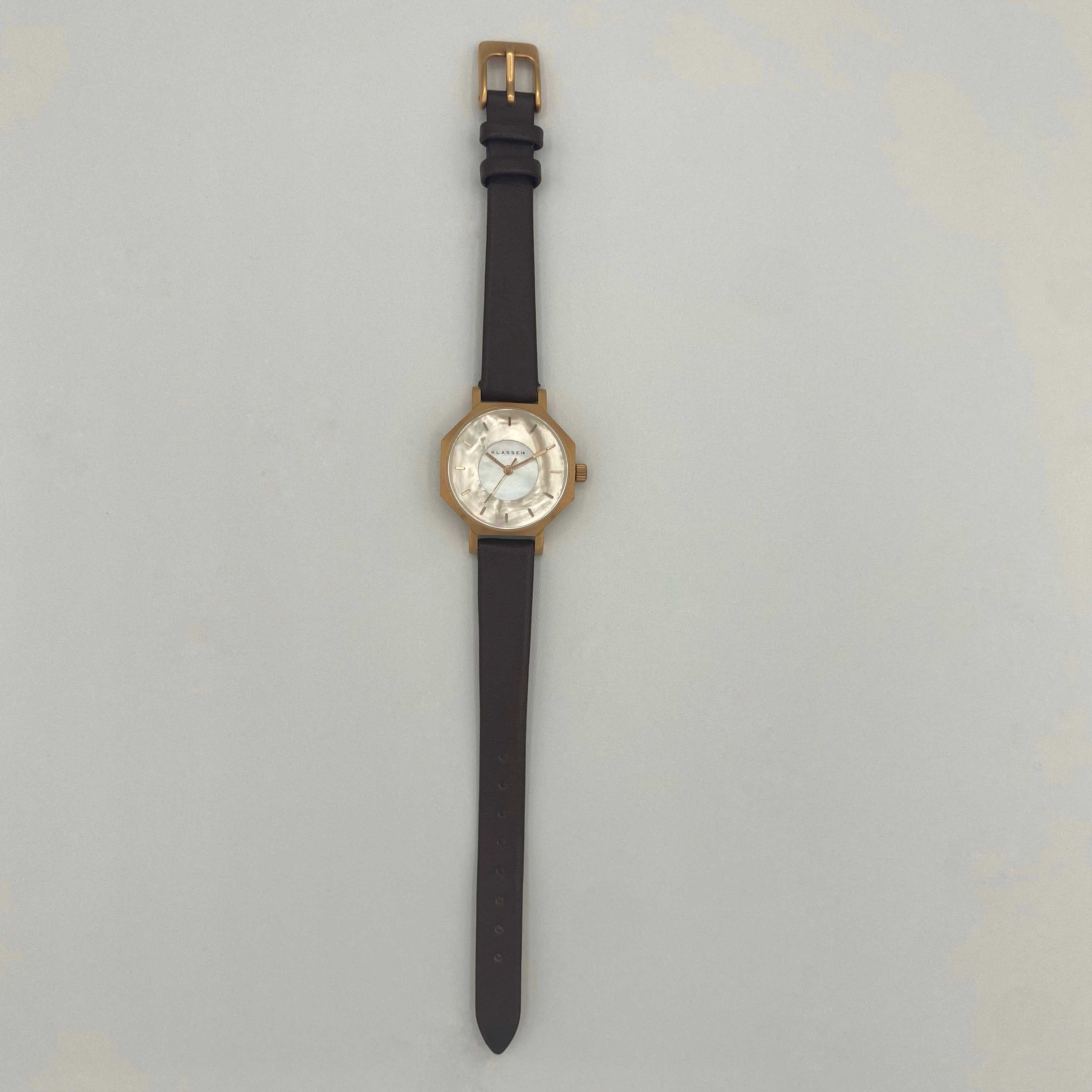 KLASSE14 / Volare OKTO White MOP with Mesh Strap 28mm
